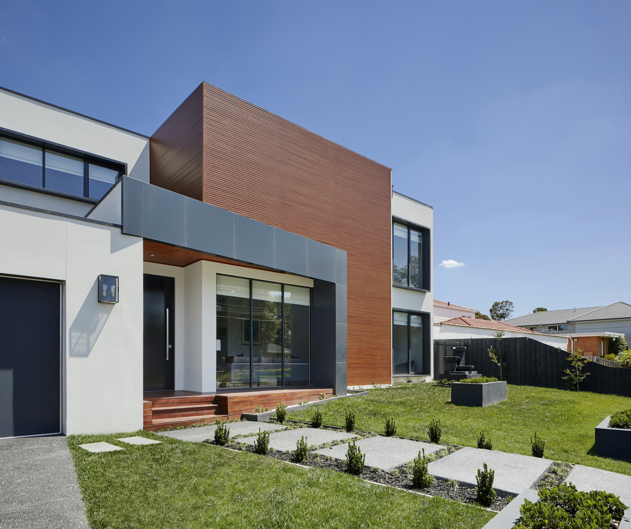Welcoming covered front porch